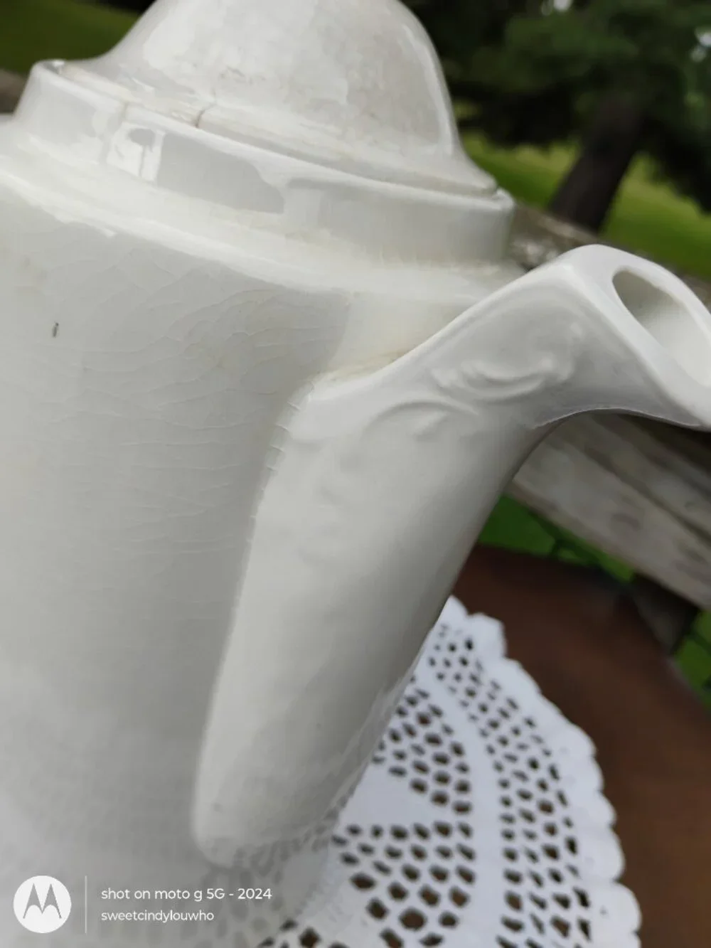 Blanke's Drip Coffee pot antique white ironstone no percolator turn of century